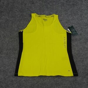 Ralph Lauren Active Tank Top Womens Petite Medium Athleisure Running Yellow I